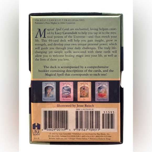 Magical Spell Cards by Lucy Cavendish Orig Deck Hay House OOP C2002 - Picture 2 of 3